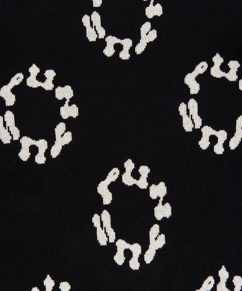 PUNYUS（プニュズ）の「サークルロゴジャガードニット（ニット/セーター・レディース・ブラック/ピンク/オレンジ/グリーン・1/2/4/3）」の6枚目の写真