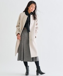 ANAYI　2020AW ダブルビーバーフードコート ベージュ38 ANAYI 2020AW ダブルビーバーフードコート ベージュ38 ANAYI