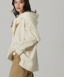 前後差ワイドシルエット裏毛プルオーバー