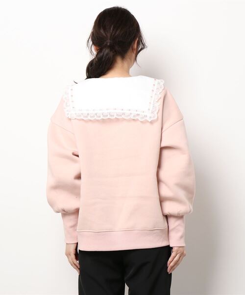 Secret Honey(シークレットハニー)の「フリルセーラー裏起毛トップス(Tシャツ/カットソー・レディース・ピンク/グレー/ブラック/ホワイト・FREE)」の15枚目の写真