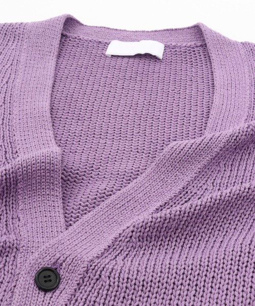 NEONSIGN（ネオンサイン）の「NEONSIGN ネオンサイン / Ne QUILTED COTTON CARDIGAN エヌイーキルテッド コットンルーズカーディガン オーバーサイズ ビッグシルエット / N1575（カーディガン/ボレロ・メンズ・ライトグレー/ライトブルー/ブラック/ラベンダー・44/38/46/48）」の12枚目の写真