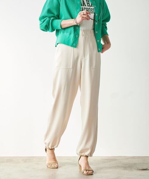 【未使用級】グリーンレーベルリラクシング パンツスーツ 上M 下S 手洗い green label relaxing / グリーンレーベル リラクシング