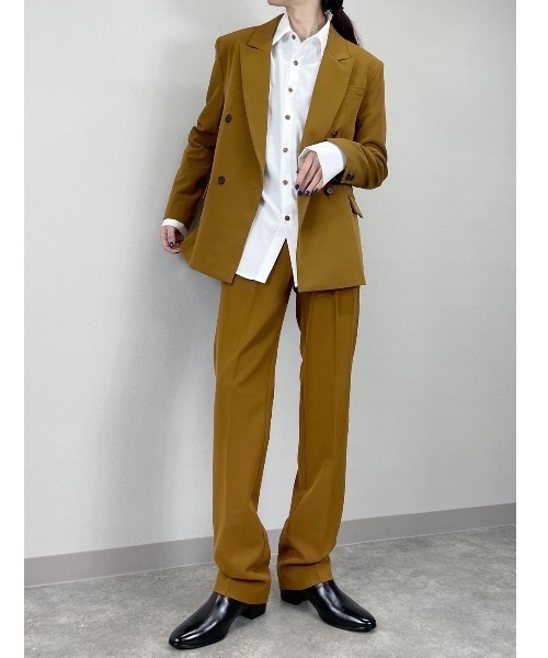 Chikashitsu +（チカシツプラス）の「【Chikashitsu +/チカシツプラス】set up double jacket/セットアップ対応 ダブルジャケット ジャケット オーバーサイズジャケット ビッグサイズジャケット（テーラードジャケット・メンズ・ブラック/ブラウン/グレー・M）」の5枚目の写真