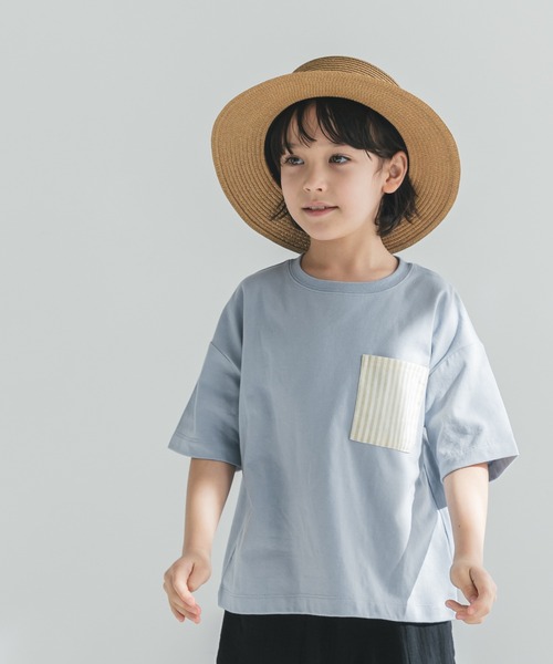 pairmanon(ペアマノン)の「【なめらか肌触り】【かぞくおそろい】異素材ポケット半袖Tシャツ(Tシャツ/カットソー・キッズ・ライトグリーン/その他/ホワイト系その他/グレー系その他/グリーン系その他/ベビーピンク/ブラック系その他4/グレー系その他5/グレー系その他6/ベージュ系その他6/ベージュ系その他7/ベージュ系その他3/ブラック系その他3/ブルー系その他/チェック/グレー系その他2/グリーン系その他2/オレンジ系その他/ブルー系その他2/レッド系その他3・90/140/100/110/120/130/150)」の5枚目の写真