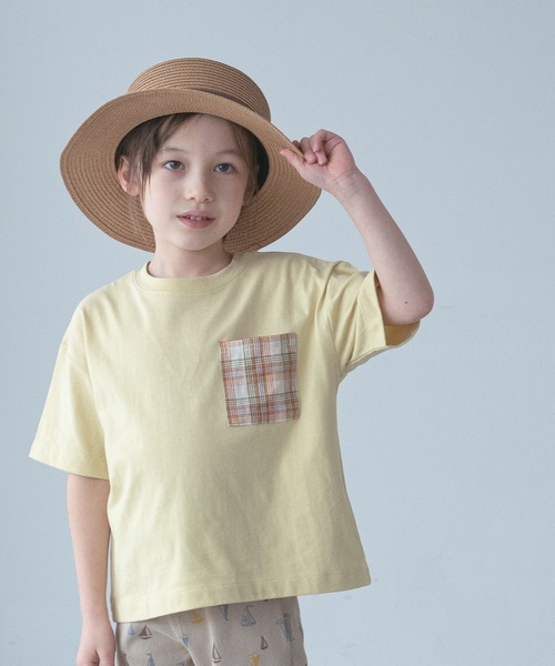 pairmanon(ペアマノン)の「【なめらか肌触り】【かぞくおそろい】異素材ポケット半袖Tシャツ(Tシャツ/カットソー・キッズ・ライトグリーン/その他/ホワイト系その他/グレー系その他/グリーン系その他/ベビーピンク/ブラック系その他4/グレー系その他5/グレー系その他6/ベージュ系その他6/ベージュ系その他7/ベージュ系その他3/ブラック系その他3/ブルー系その他/チェック/グレー系その他2/グリーン系その他2/オレンジ系その他/ブルー系その他2/レッド系その他3・90/140/100/110/120/130/150)」の18枚目の写真