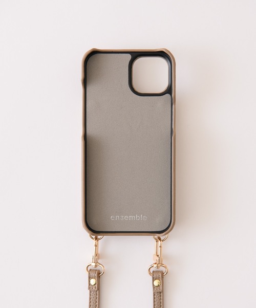 【ensemble】iPhoneケースポルテ ストラップベルトセット⭐︎ブラック ensemble(皮革ブランド)（アンサンブル）の「iPhoneケースポルテ