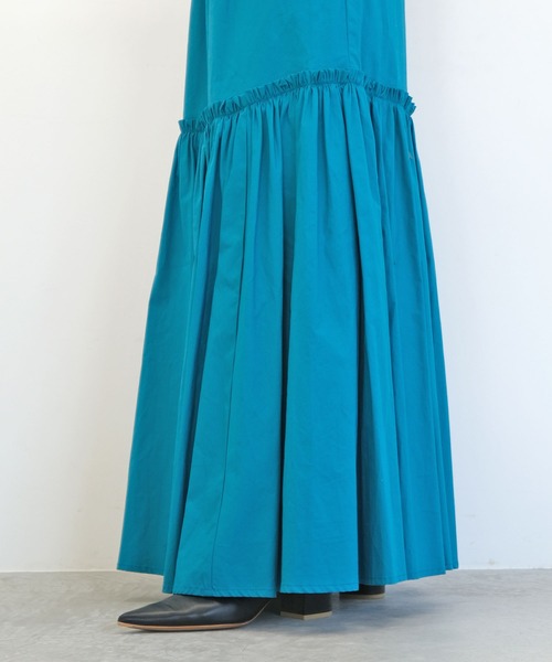 AKTE(アクテ)の「コットンロングスカート(スカート・レディース・ブラック/オレンジ/ブルー・FREE)」の12枚目の写真