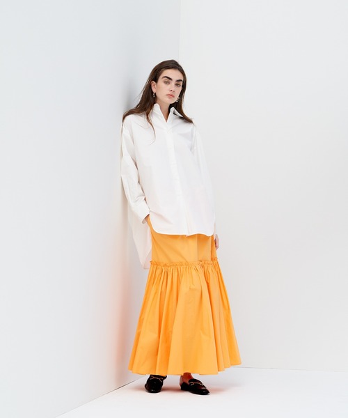 AKTE(アクテ)の「コットンロングスカート(スカート・レディース・ブラック/オレンジ/ブルー・FREE)」の18枚目の写真