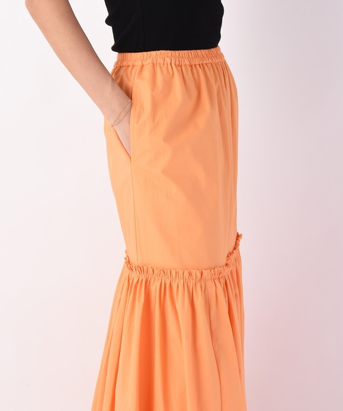 AKTE(アクテ)の「コットンロングスカート(スカート・レディース・ブラック/オレンジ/ブルー・FREE)」の14枚目の写真