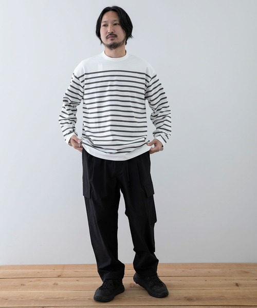 EKAL（エカル）の「EKAL　コハニングボーダーTシャツ（Tシャツ/カットソー・メンズ・ブラック系その他/ブラウン系その他/オレンジ系その他・MEDIUM/LARGE）」の15枚目の写真