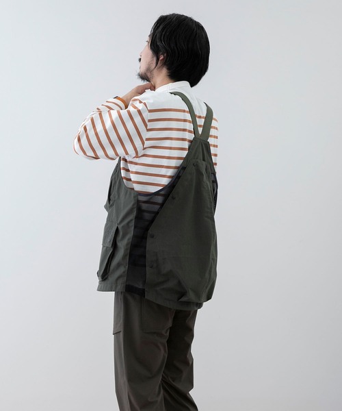 EKAL（エカル）の「EKAL　コハニングボーダーTシャツ（Tシャツ/カットソー・メンズ・ブラック系その他/ブラウン系その他/オレンジ系その他・MEDIUM/LARGE）」の11枚目の写真