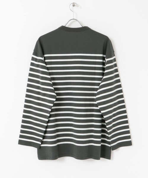 EKAL（エカル）の「EKAL　コハニングボーダーTシャツ（Tシャツ/カットソー・メンズ・ブラック系その他/ブラウン系その他/オレンジ系その他・MEDIUM/LARGE）」の12枚目の写真