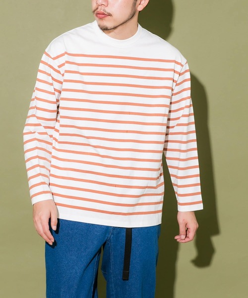 EKAL（エカル）の「EKAL　コハニングボーダーTシャツ（Tシャツ/カットソー・メンズ・ブラック系その他/ブラウン系その他/オレンジ系その他・MEDIUM/LARGE）」の17枚目の写真