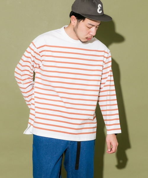 EKAL（エカル）の「EKAL　コハニングボーダーTシャツ（Tシャツ/カットソー・メンズ・ブラック系その他/ブラウン系その他/オレンジ系その他・MEDIUM/LARGE）」の18枚目の写真