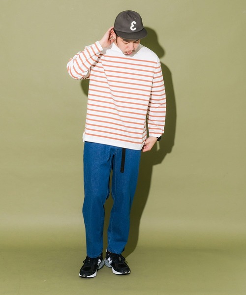 EKAL（エカル）の「EKAL　コハニングボーダーTシャツ（Tシャツ/カットソー・メンズ・ブラック系その他/ブラウン系その他/オレンジ系その他・MEDIUM/LARGE）」の21枚目の写真