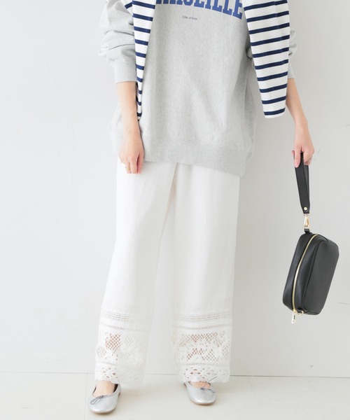 SLOBE IENA（スローブイエナ）の「レースパッチワークパンツ【手洗い