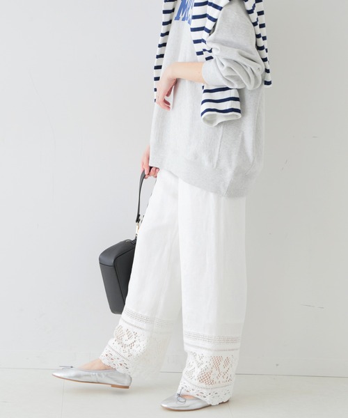【新品未使用】SLOBE IENA レースパッチワークパンツ ホワイト SLOBE IENAレースパッチワークパンツ - メルカリ
