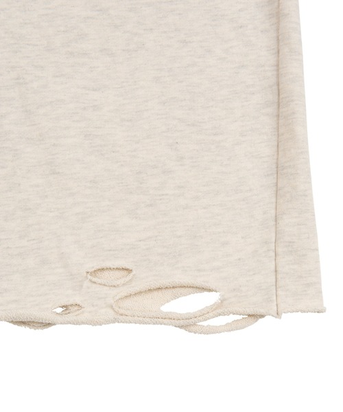 PUNYUS（プニュズ）の「ダメージスウェット（スウェット・レディース・ピンク/オートミール/スミクロ・4/3）」の9枚目の写真