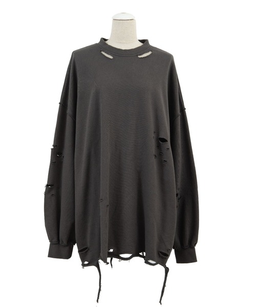 PUNYUS（プニュズ）の「ダメージスウェット（スウェット・レディース・ピンク/オートミール/スミクロ・4/3）」の16枚目の写真