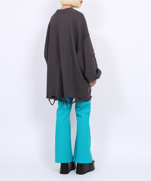 PUNYUS（プニュズ）の「ダメージスウェット（スウェット・レディース・ピンク/オートミール/スミクロ・4/3）」の15枚目の写真