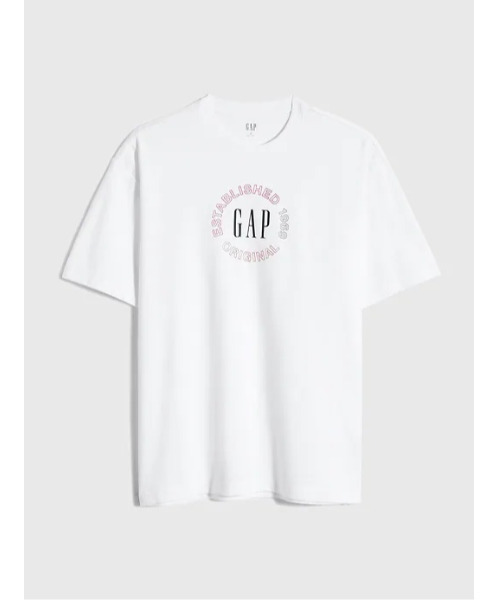 GAP（ギャップ）の「GapファッションロゴTシャツ（Tシャツ/カットソー・メンズ・ピンク/その他/グレー/ブルー/ホワイト/イエロー・L/XL/XS/M/S）」の2枚目の写真