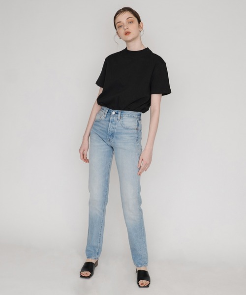 Levi's（リーバイス）の「LEVI'S(R) MADE&CRAFTED(R) モックネックTシャツ JET BLACK（Tシャツ/カットソー・レディース・ブラック・S/M/XS）」の6枚目の写真