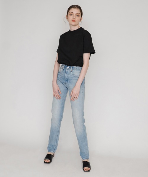 Levi's（リーバイス）の「LEVI'S(R) MADE&CRAFTED(R) モックネックTシャツ JET BLACK（Tシャツ/カットソー・レディース・ブラック・S/M/XS）」の7枚目の写真