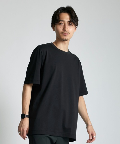 city（シティ）の「ADDICTEE/『究極の肌触り』を実現したクルーネック無地Tシャツ（Tシャツ/カットソー・メンズ・ホワイト/ライトグレー/ライトブルーグレー/ミント/ブラック・1/2/3）」の2枚目の写真