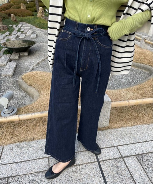 セール】タックワイドデニムパンツ（デニムパンツ）｜FREE'S