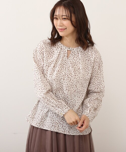 DRESKIP（ドレスキップ）の「◆2WAY取外しボウタイブラウス（シャツ/ブラウス・レディース・ベージュ系その他/ホワイト系3/ネイビー系/ピンク系5・02/03/04）」の15枚目の写真