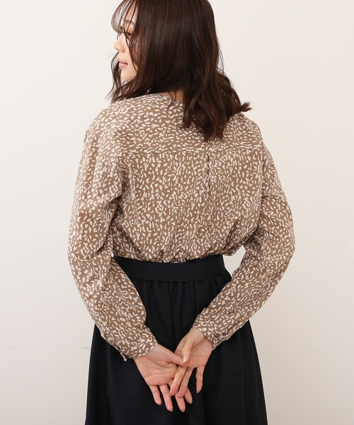 DRESKIP（ドレスキップ）の「◆2WAY取外しボウタイブラウス（シャツ/ブラウス・レディース・ベージュ系その他/ホワイト系3/ネイビー系/ピンク系5・02/03/04）」の7枚目の写真