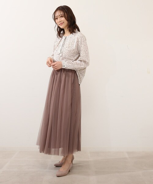 DRESKIP（ドレスキップ）の「◆2WAY取外しボウタイブラウス（シャツ/ブラウス・レディース・ベージュ系その他/ホワイト系3/ネイビー系/ピンク系5・02/03/04）」の9枚目の写真