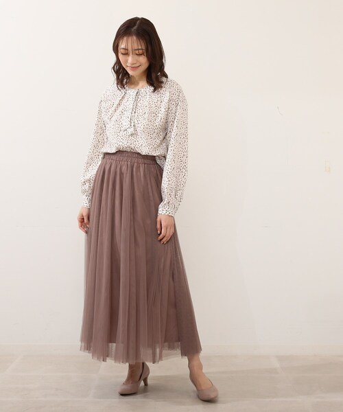 DRESKIP（ドレスキップ）の「◆2WAY取外しボウタイブラウス（シャツ/ブラウス・レディース・ベージュ系その他/ホワイト系3/ネイビー系/ピンク系5・02/03/04）」の14枚目の写真