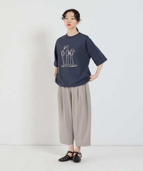 conges payes ADIEU TRISTESSE(コンジェ ペイエ アデュートリステス)の「ストレッチバルーンパンツ(その他パンツ・レディース・ブラック/ベージュ/ミント・38)」の4枚目の写真