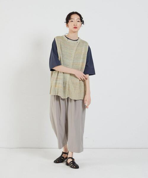 conges payes ADIEU TRISTESSE(コンジェ ペイエ アデュートリステス)の「ストレッチバルーンパンツ(その他パンツ・レディース・ブラック/ベージュ/ミント・38)」の5枚目の写真
