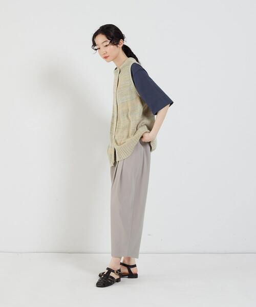 conges payes ADIEU TRISTESSE(コンジェ ペイエ アデュートリステス)の「ストレッチバルーンパンツ(その他パンツ・レディース・ブラック/ベージュ/ミント・38)」の6枚目の写真