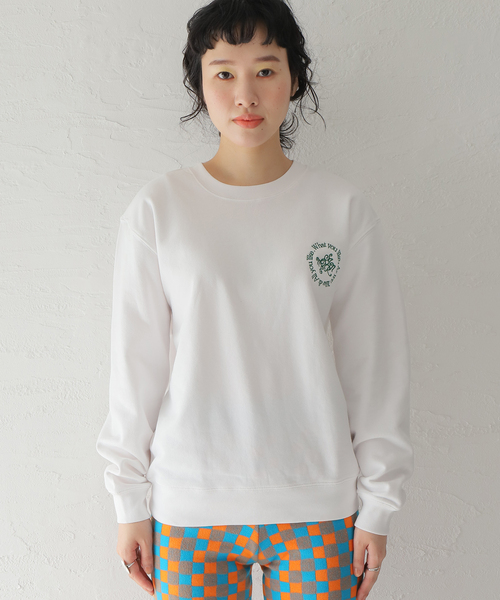 Oriens JOURNAL STANDARD(オリエンス ジャーナルスタンダード)の「Monogram motif / モノグラムモチーフスウェット(スウェット・レディース・ホワイト/ベージュ/ブルー・MEDIUM/LARGE)」の5枚目の写真