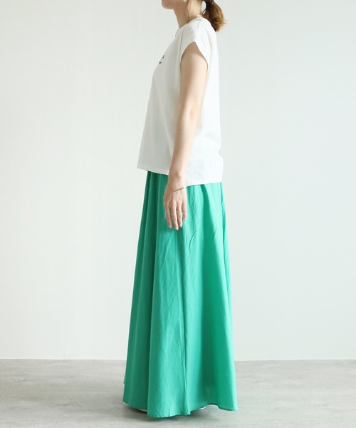 reca（レカ）の「フレンチスリーブロゴT（Tシャツ/カットソー・レディース・チャコールグレー/ブラック/オフホワイト/オレンジ/グリーン/グリーン系その他・MEDIUM）」の15枚目の写真