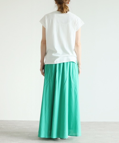 reca（レカ）の「フレンチスリーブロゴT（Tシャツ/カットソー・レディース・チャコールグレー/ブラック/オフホワイト/オレンジ/グリーン/グリーン系その他・MEDIUM）」の16枚目の写真