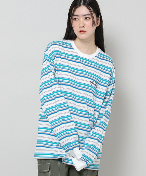 マハグリッド ロンT ロゴ 長袖カットソー グリーン S 綿100% b188 MAHAGRID tシャツ 「mahagrid⁄マハグリッド」THIRD LOGO LS TEE