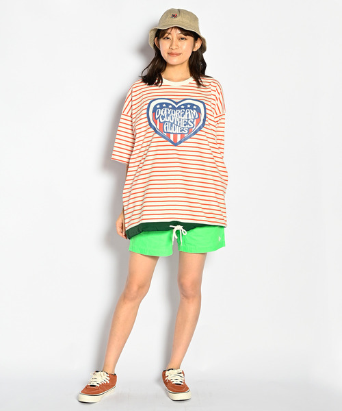 ALDIES(アールディーズ)の「DDC Binding Big T / ディーディーシーバインディングビッグT(Tシャツ/カットソー・メンズ・ホワイト/ブルー/ホワイト×レッド・FREE)」の2枚目の写真