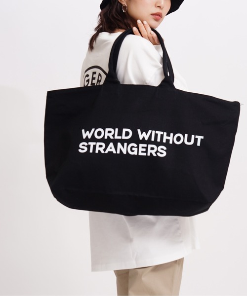 GIORDANO（ジョルダーノ）の「[ GIORDANO ] ワールドロゴ ヘヴィー キャンバストートバッグ（トートバッグ・レディース・ブラック/カーキ/キナリ/グリーン/グリーン系その他/ホワイト系その他・FREE）」の3枚目の写真