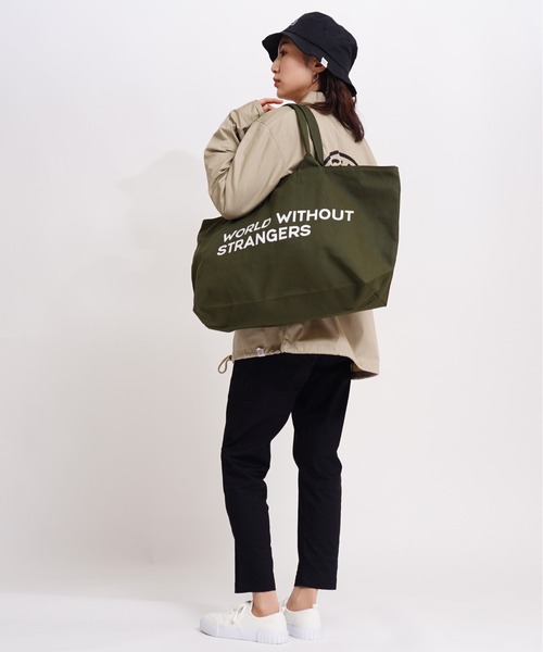 GIORDANO（ジョルダーノ）の「[ GIORDANO ] ワールドロゴ ヘヴィー キャンバストートバッグ（トートバッグ・レディース・ブラック/カーキ/キナリ/グリーン/グリーン系その他/ホワイト系その他・FREE）」の9枚目の写真