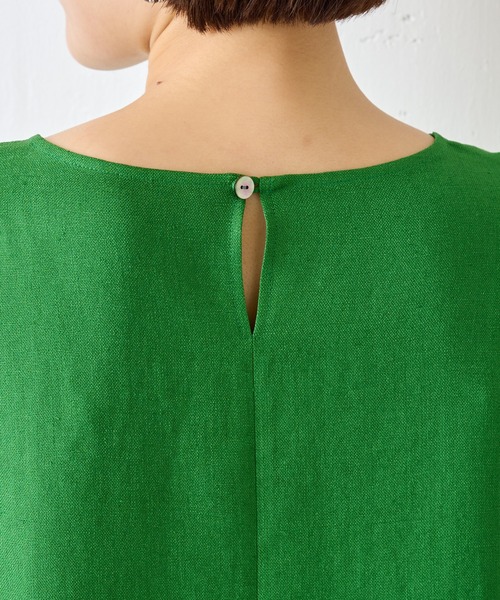 BEARDSLEY(ビアズリー)の「麻調合繊ラフプルオーバーブラウス(シャツ/ブラウス・レディース・ベージュ/グリーン/ダークグレー・FREE)」の20枚目の写真