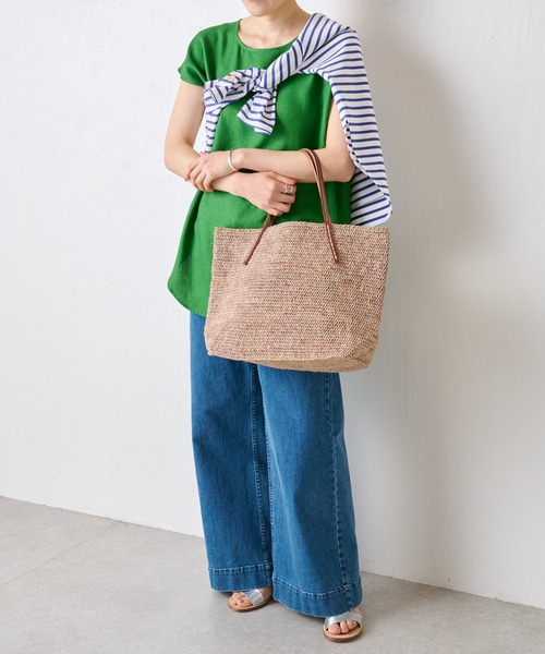 BEARDSLEY(ビアズリー)の「麻調合繊ラフプルオーバーブラウス(シャツ/ブラウス・レディース・ベージュ/グリーン/ダークグレー・FREE)」の21枚目の写真