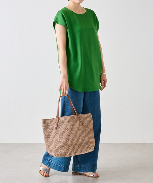 BEARDSLEY(ビアズリー)の「麻調合繊ラフプルオーバーブラウス(シャツ/ブラウス・レディース・ベージュ/グリーン/ダークグレー・FREE)」の16枚目の写真