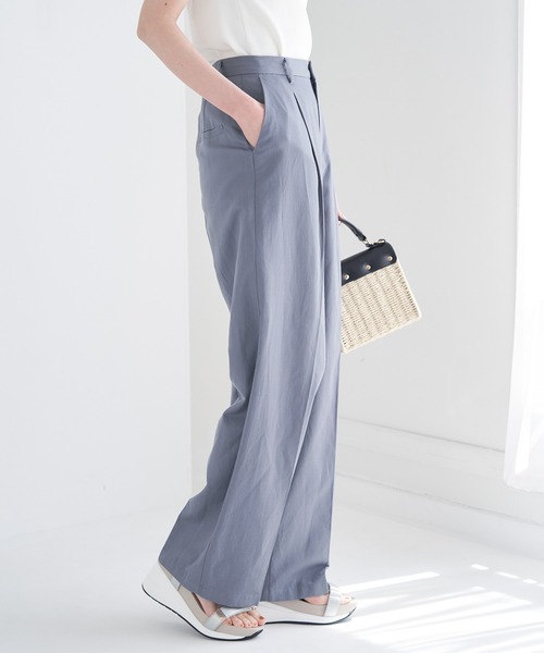 ROPE' PICNIC(ロペピクニック)の「【WEB限定】麻混ストレートパンツ(その他パンツ・レディース・ベージュ/ピンク系その他2/サックスブルー・36/38)」の22枚目の写真