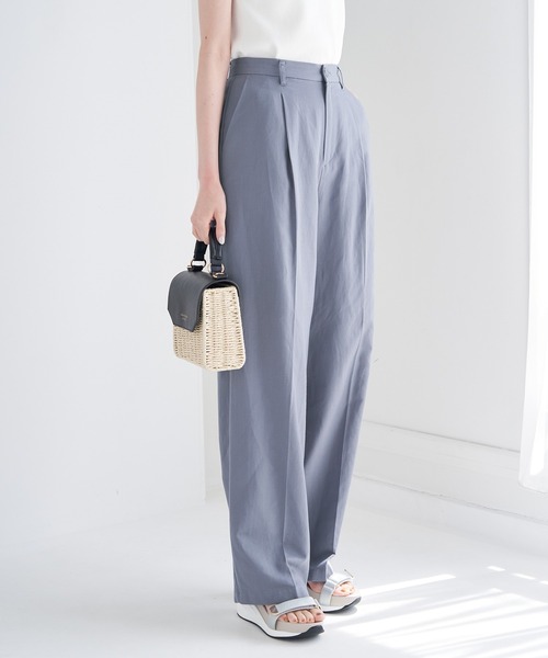 ROPE' PICNIC(ロペピクニック)の「【WEB限定】麻混ストレートパンツ(その他パンツ・レディース・ベージュ/ピンク系その他2/サックスブルー・36/38)」の21枚目の写真