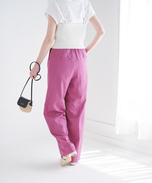 ROPE' PICNIC(ロペピクニック)の「【WEB限定】麻混ストレートパンツ(その他パンツ・レディース・ベージュ/ピンク系その他2/サックスブルー・36/38)」の16枚目の写真