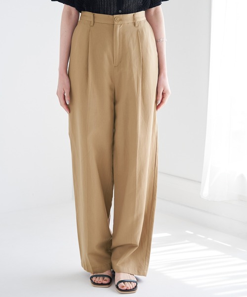 ROPE' PICNIC(ロペピクニック)の「【WEB限定】麻混ストレートパンツ(その他パンツ・レディース・ベージュ/ピンク系その他2/サックスブルー・36/38)」の15枚目の写真